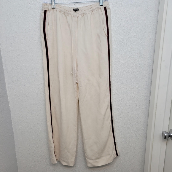 J. Crew Stratus side-stripe pant in luster canvas Size S Ivory Red $198 CK016 - Picture 4 of 10